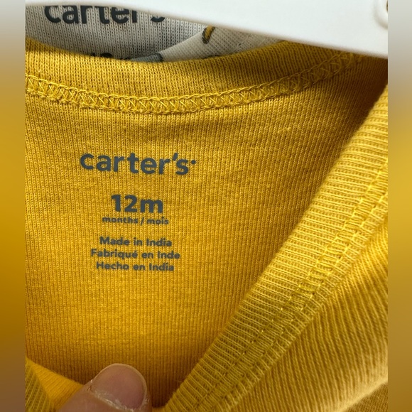 Carter's Baby Boy Bodysuits 5 Piece Set 12 Months Dinosaurs NEW WITH TAGS - Picture 6 of 7